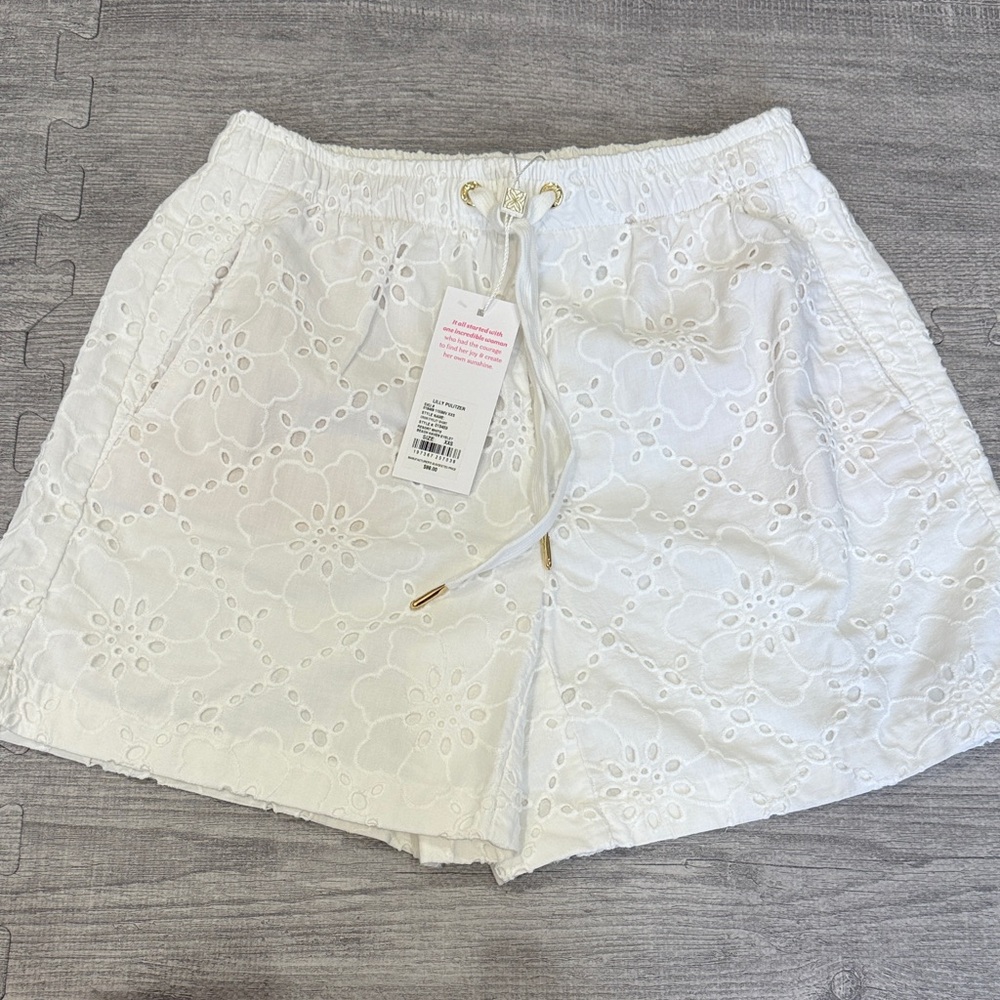 Lilly Pulitzer White Eyelet High Waist Shorts